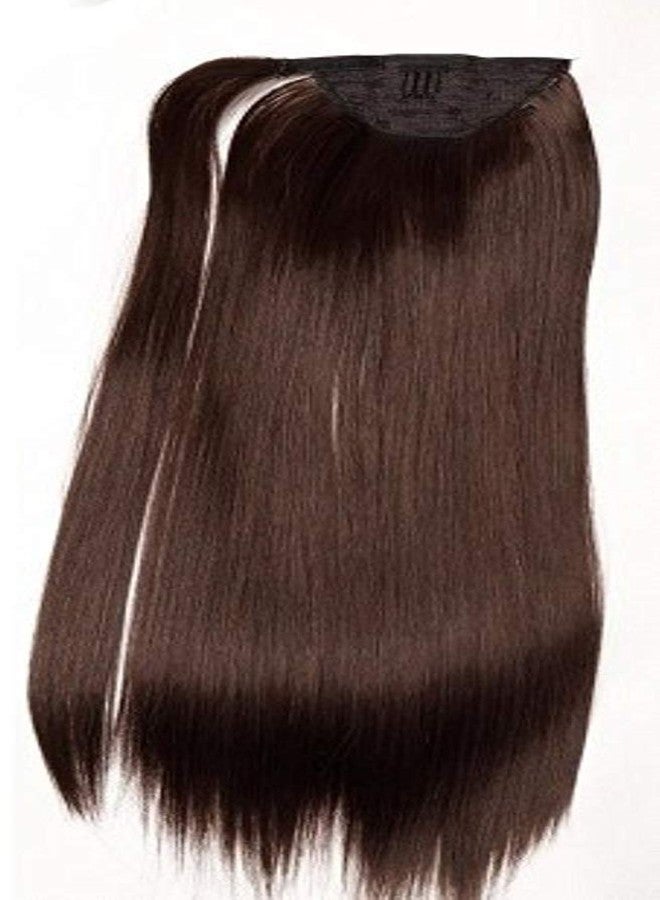 Confidence Pony Tail Extension Real Hair For Women And Girls 22 Inch 50 Gram Pack Of 1 (Medium Brown) - Image 1