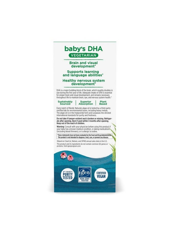 Nordic Naturals Baby's DHA Vegetarian, Unflavored - 1050 mg أوميغا 3 النباتية - 1 أونصة - يدعم نمو الدماغ والرؤية عند الأطفال - غير معدّل وراثيًا، نباتي - 15 وجبة - pzsku/Z84CB39400B7CE25F69B8Z/45/_/1739882471/8321be77-1937-4df4-a9ba-67b2c8e5b872