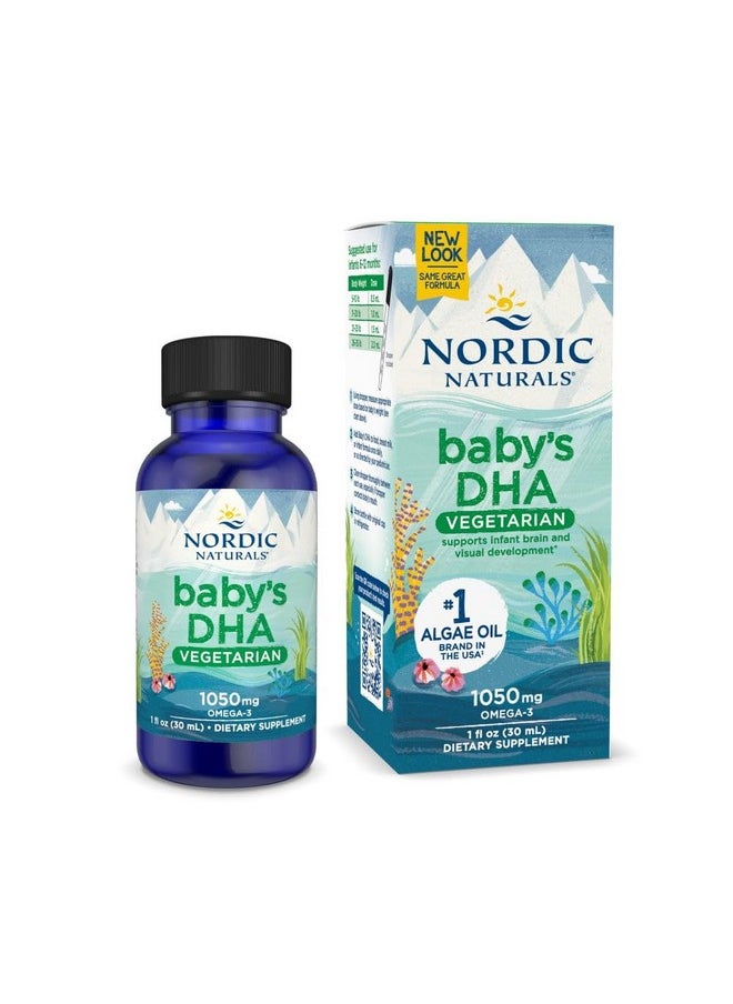 Nordic Naturals Baby's DHA Vegetarian, Unflavored - 1050 mg أوميغا 3 النباتية - 1 أونصة - يدعم نمو الدماغ والرؤية عند الأطفال - غير معدّل وراثيًا، نباتي - 15 وجبة - pzsku/Z84CB39400B7CE25F69B8Z/45/_/1739883514/5315a000-b079-4ca5-a447-3e0f82d4f79b