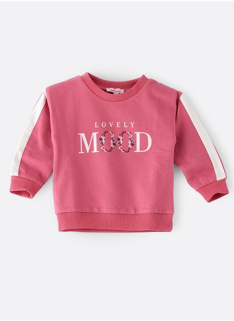 Printed full sleeve sweat top
