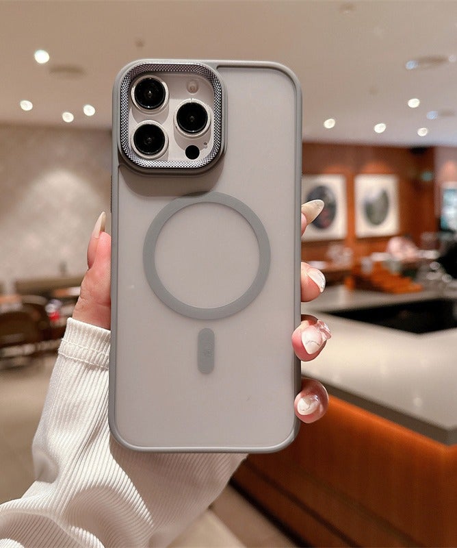for iPhone 16 Pro Max Case Compatible with MagSafe,Magnetic Phone Case for iPhone 16 Pro Max,Diamond Texture Matte Anti-Fingerprint Shockproof Luxury INS Style Protective Cover Titanium Gray - Image 5
