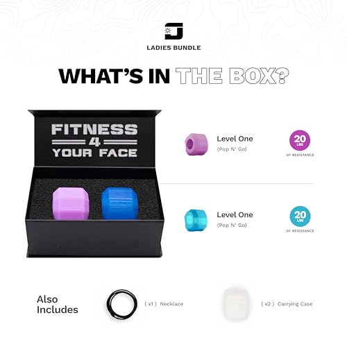 Jawzrsize Jaw Exerciser for Women - Double Chin Reducer, Facial Toner, Neck Exerciser for Younger and Healthier Look Helps Reduce Stress and Cravings Jawline Trainer (Ladies Kit) - Image 3