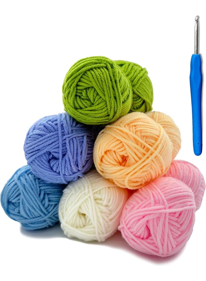 Crochet Kits for Beginners Adults, Knitting Wool Crochet Yarn Double Knitting Wool, Yarn for Crochet Acrylic Wool for Knitting 6 x 25g - Image 1
