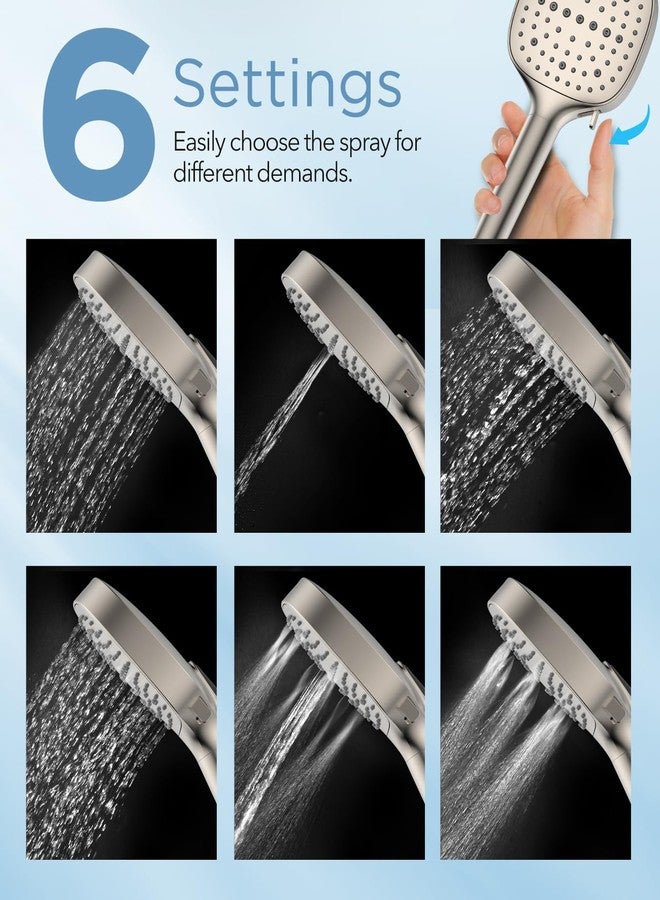 MakeFit Filtered Shower Head with Handheld, 7 Modes High Pressure Handheld Showerhead with Filters, Detachable Shower Heads Water Softener Filters Beads for Hard Water - Remove Chlorine & Heavy Metals - Image 5