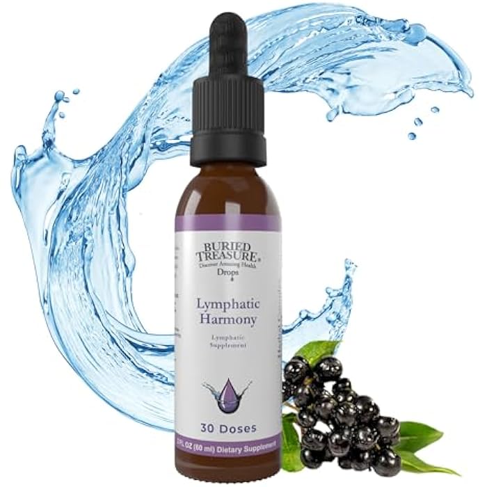 Buried Treasure Lymphatic Harmony Drops - 2oz, 30 Servings, Lymphatic Supplement with Cleavers, Burdock, Echinacea, and Astragalus - Image 1