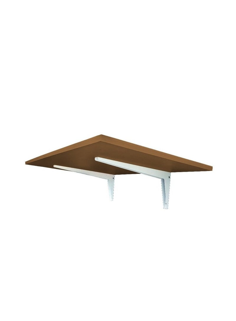 Home Gallery Wall Mounted folding Drop Leaf Desk Brown - Image 2