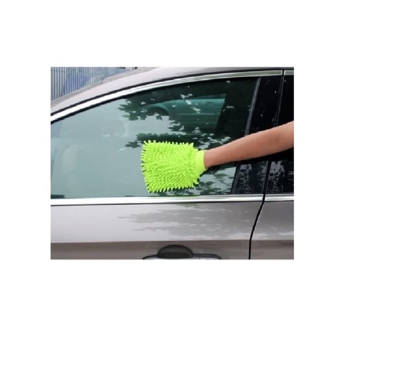 Winberg ® Car Cleaning Combo Pack Microfiber Towel 2 pcs 1 Carpet Brush 1 Washing Microfibre Gloves Full Interior and Exterior Cleaning Kit - CarCLNG011 - Image 2
