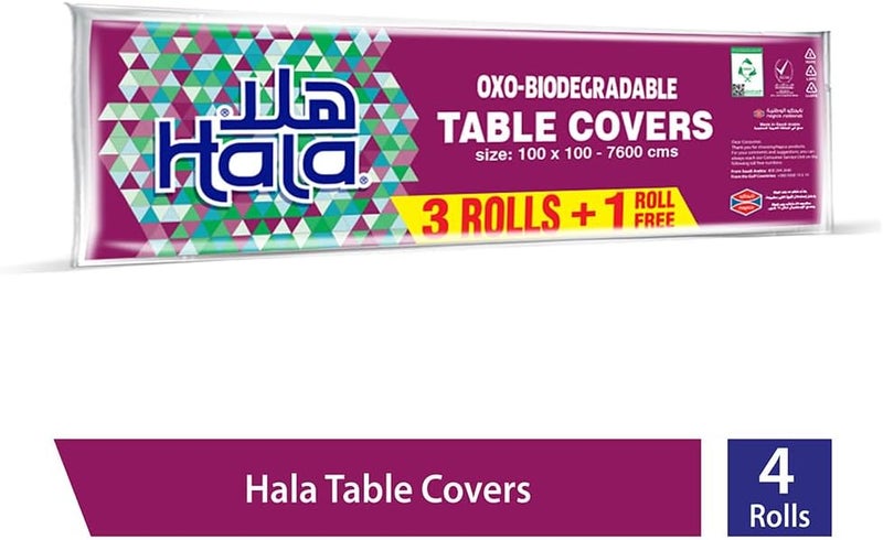 Hala Table Cover Travel Pack 3+1 Rolls 76 Sheets - Image 2