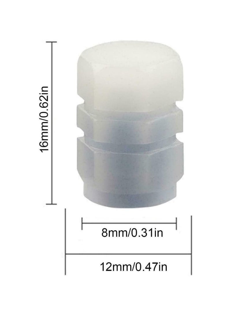DIRECT 2 U - Universal Fluorescent Car Tire Valve Caps, Luminous Car Tire Air Valve Cap Glow in The Dark Durable Tire Pressure Caps for Cars Motorcycles, SUV Trucks and Bicycles - Image 1