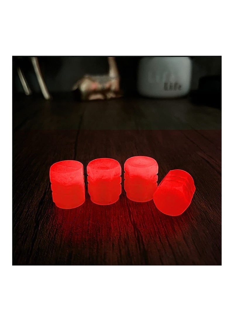 DIRECT 2 U - Universal Fluorescent Car Tire Valve Caps, Luminous Car Tire Air Valve Cap Glow in The Dark Durable Tire Pressure Caps for Cars Motorcycles, SUV Trucks and Bicycles - Image 1
