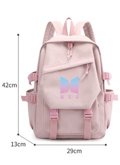 BTS Korea BTS series backpack school student canvas bookbag casual shoulder bag travel rucksack with USB Charging Port,Fits UNDER 14 inch Laptop & Notebook  - Image 2