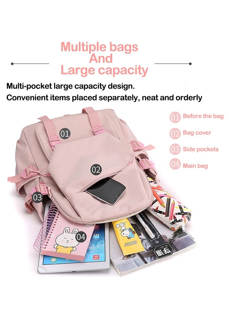 BTS Korea BTS series backpack school student canvas bookbag casual shoulder bag travel rucksack with USB Charging Port,Fits UNDER 14 inch Laptop & Notebook  - Image 3