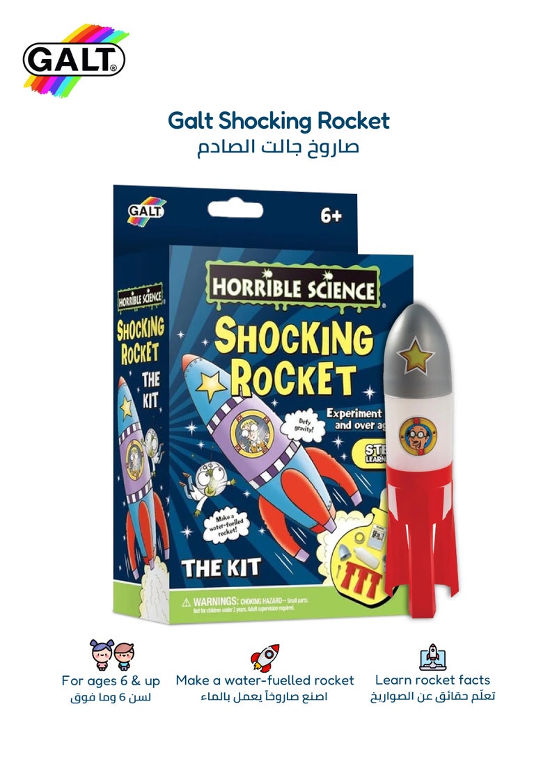 Galt Toys Water-Fuelled Rocket Science Kit | STEM Educational Toy for Kids 6+ | Defy Gravity & Discover Rocket Facts | Includes Rocket, Nose Cone, Fins, Valve & Stickers | 6.5x14x21.5 CM  - Image 1