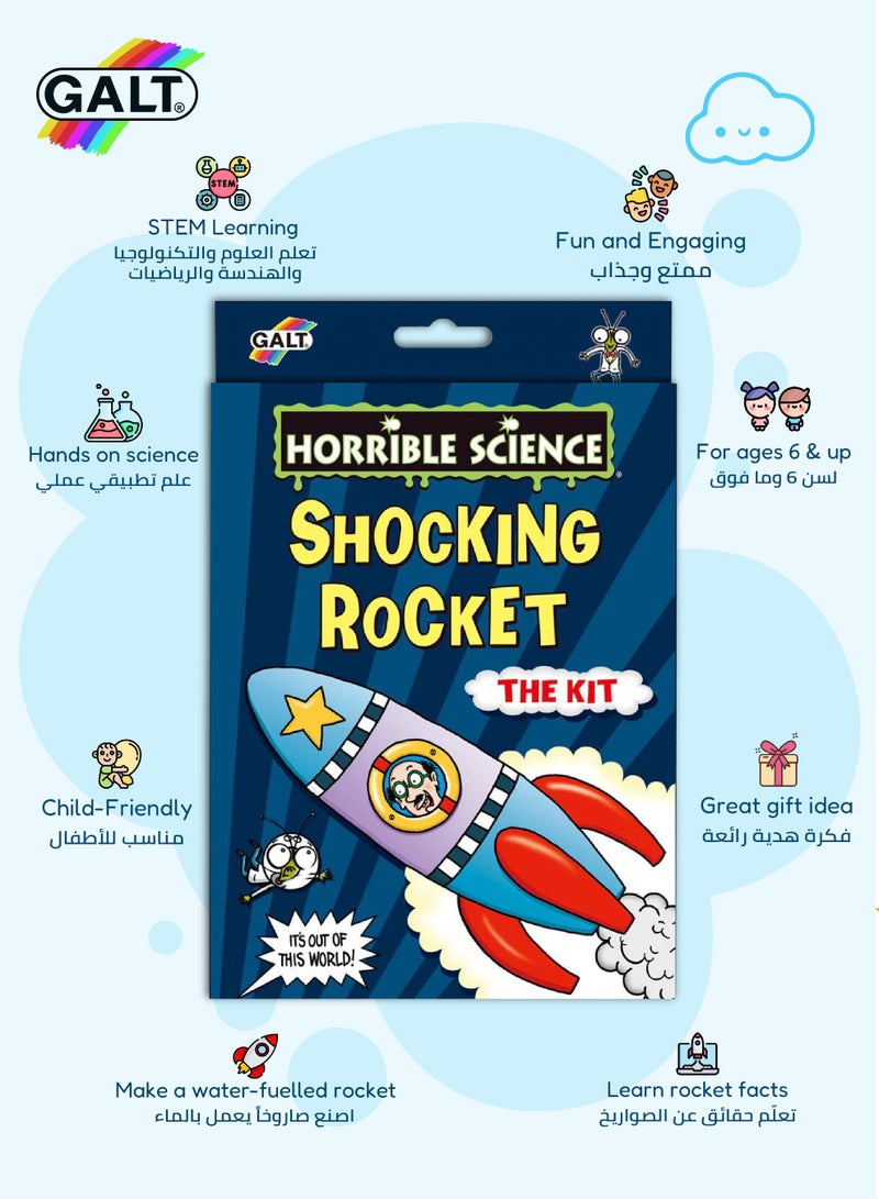 Galt Toys Water-Fuelled Rocket Science Kit | STEM Educational Toy for Kids 6+ | Defy Gravity & Discover Rocket Facts | Includes Rocket, Nose Cone, Fins, Valve & Stickers | 6.5x14x21.5 CM  - Image 3