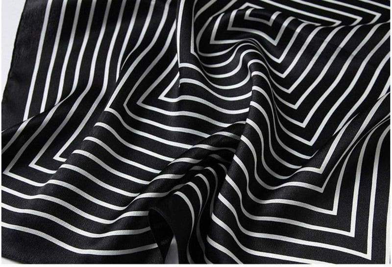 MEISEE Mulberry Silk Scarfs Women Small Square Scarf 21" x 21" Breathable Lightweight Neckerchief Headscarf - Image 4