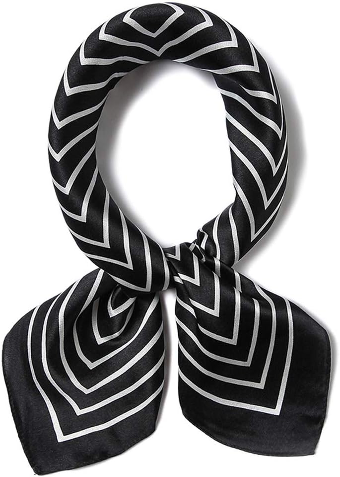 MEISEE Mulberry Silk Scarfs Women Small Square Scarf 21" x 21" Breathable Lightweight Neckerchief Headscarf - Image 1