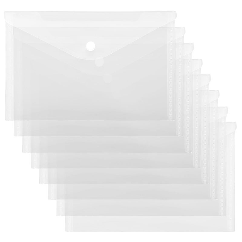 12 A5 Document File Bags With Snap Closure For Office School Home Filing - Image 2