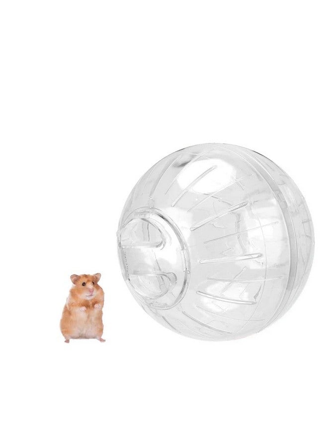 Sage Square Hamster Running Ball Wheels Toy, Cage Accessories Great for Running, Exercise, Fitness, for Hamsters, Gerbil, Rat 12cm (White) - Image 1