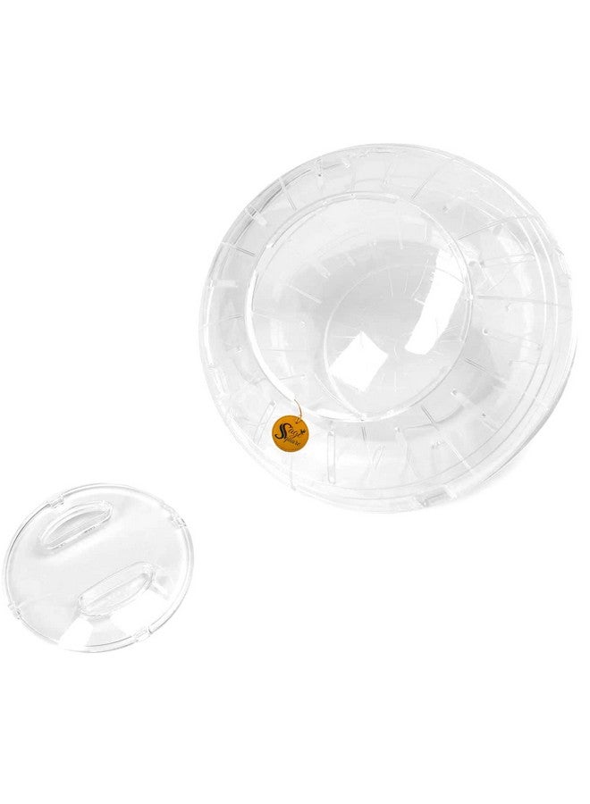 Sage Square Hamster Running Ball Wheels Toy, Cage Accessories Great for Running, Exercise, Fitness, for Hamsters, Gerbil, Rat 12cm (White) - Image 4