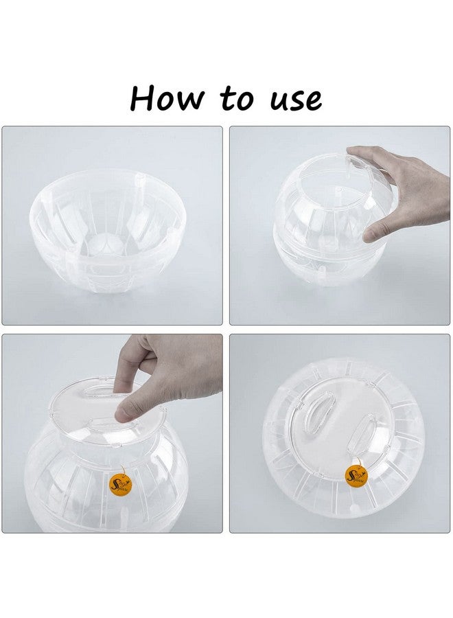 Sage Square Hamster Running Ball Wheels Toy, Cage Accessories Great for Running, Exercise, Fitness, for Hamsters, Gerbil, Rat 12cm (White) - Image 5