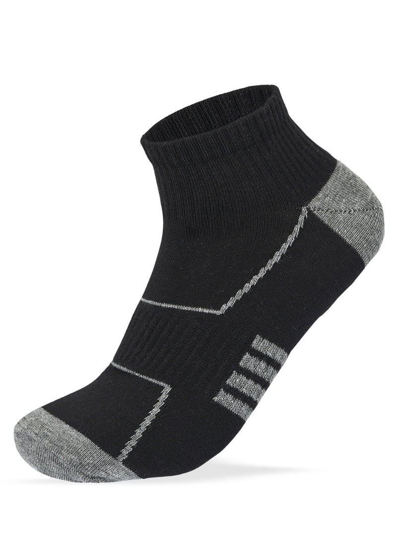 SAM SOCKS Men Set Of 3 Cotton Lycra L-Shape Socks Black-White-Grey 41-46 EU - Image 4