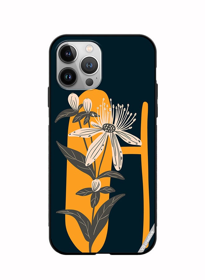 VR CREATIVE Protective Case Cover For Apple iPhone 12 Pro Max Alphabet H Design Multicolour - Image 1