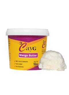 3CayG Mango Butter All Natural 1LB Body Butter Lotion- Great for Soap Making-Naturally Refined