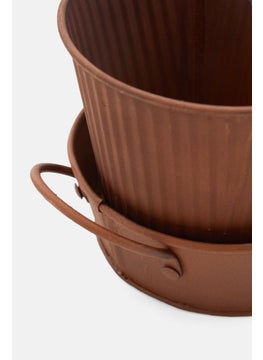 3 Pieces Tinplate Indoor Plant Pot, Brown - pzsku/Z84CBF7049849A6949F25Z/45/_/1734271735/c246aa50-99cb-4877-9967-450b4c398cbe