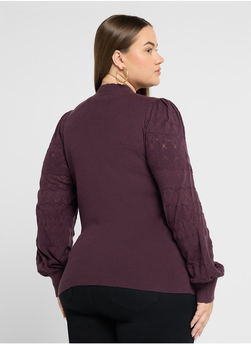 Vero Moda Curve Round Neck Knitted Sweater  - Image 2