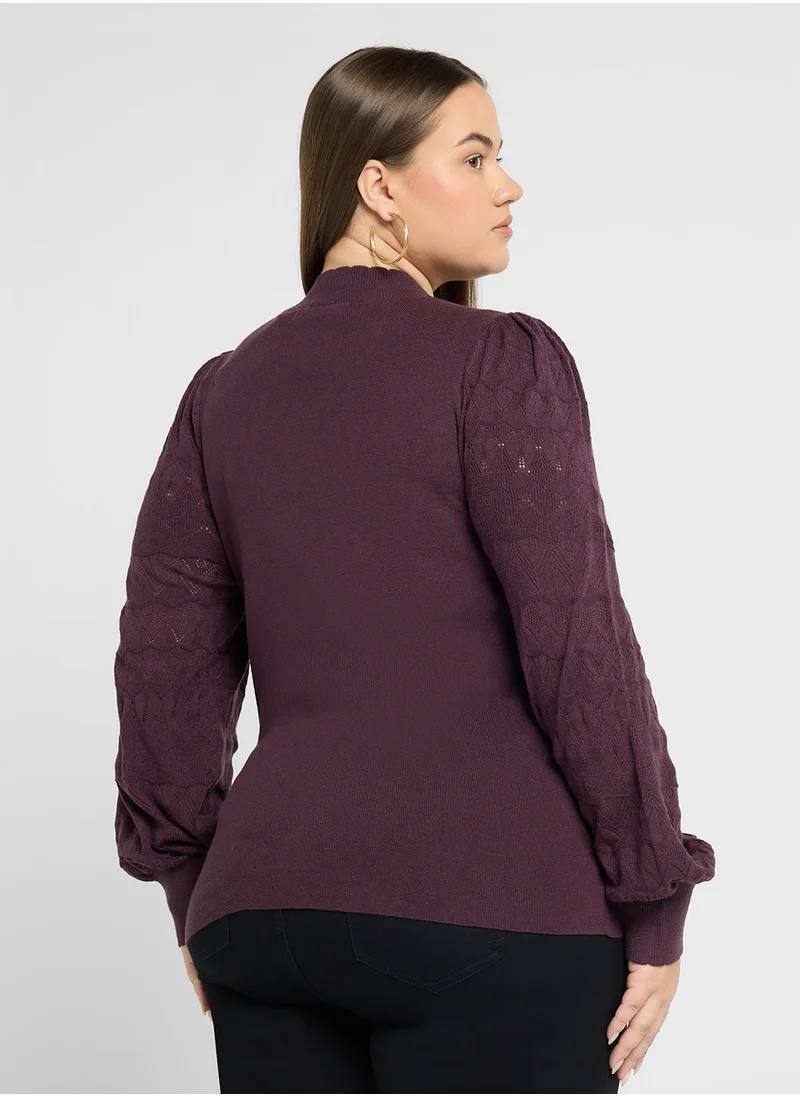 Vero Moda Curve Round Neck Knitted Sweater