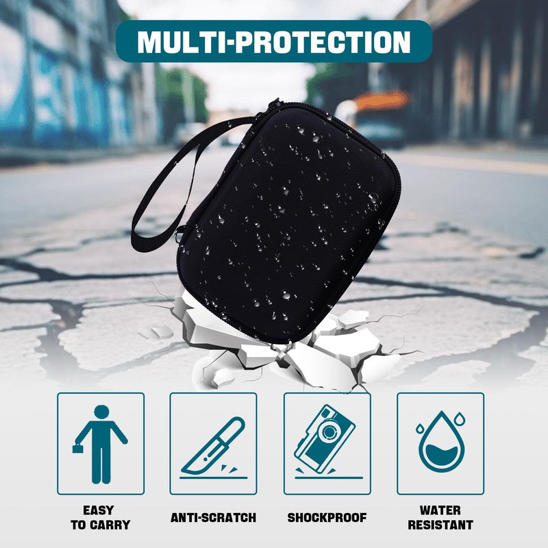 HESPLUS Camera Case for Canon PowerShot G7X Mark III/ G7 X Mark II/ SX740 hs Digital Camera, 4K Vlogging Camera Protective Cover Hard Travel Storage Bag, Mesh Pocket fits Cable, Batteries, Black - Image 4