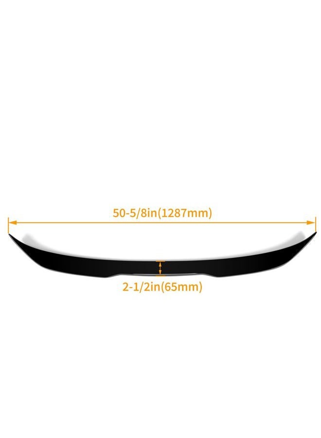Partsmojo Rear Spoiler Gloss Black Compatible with 2017-2023 B-M-W 5-Series G30 G38 530i 540i F90 M5 Trunk Wing - Image 3