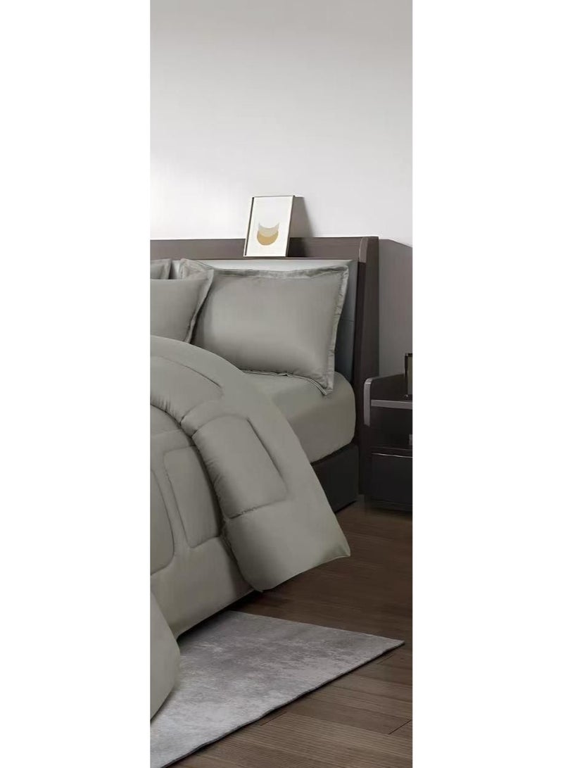 مينجلي طقم لحاف مزدوج مكون من 6 قطع ليضيف لك الجمال والاناقه لغرفتك مايكروفايبر لحاف مقاس 250x230 سم - Image 4