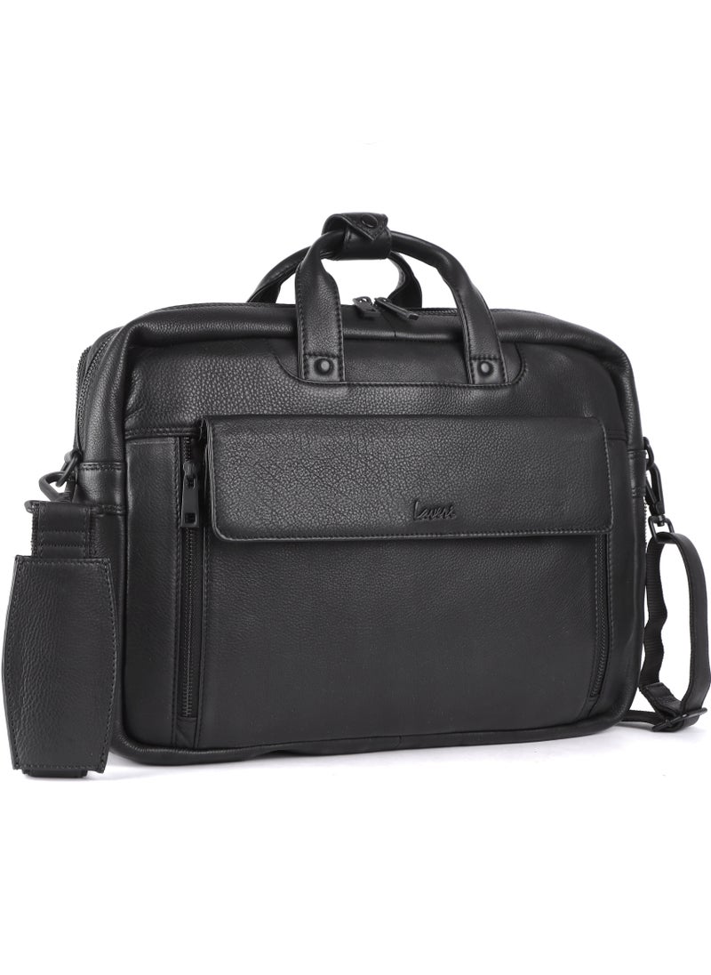 LAVERI LEATHER LAVERI Laptop Bag for Men - Leather Messenger Bag for Office - Fits up to 15 Inch Laptop - Shoulder Bag with Multiple Compartments - Executive Leather Bag for Work/Travel/Casual -2819  - Image 1