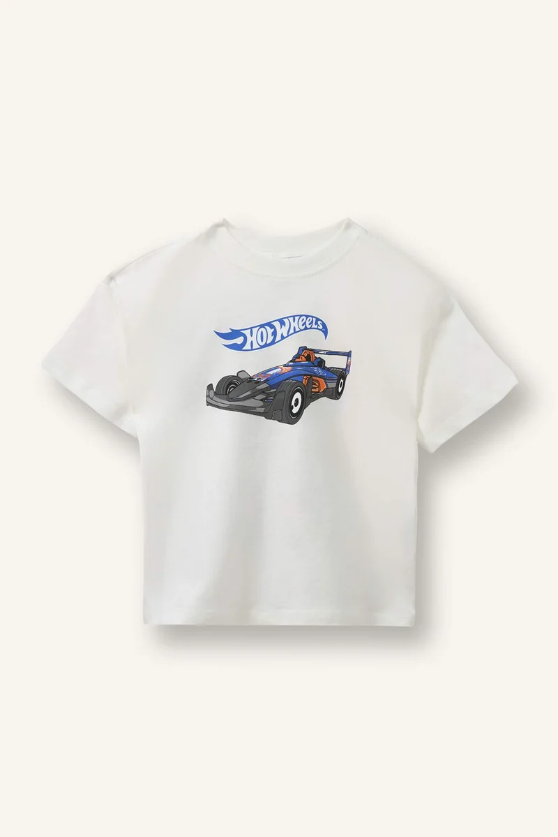 ديفاكتو Baby Boy Regular Fit Hot Wheels Licensed Short Sleeve T-Shirt