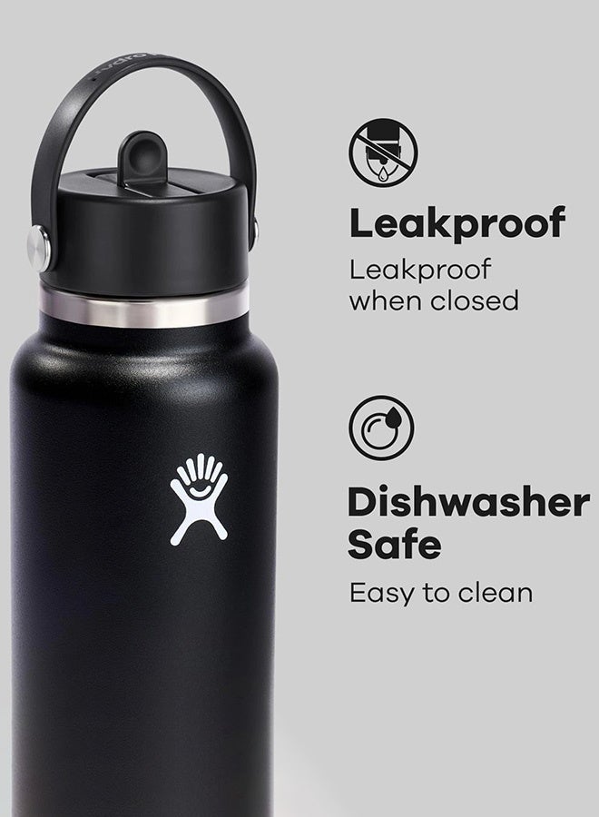 Hydro Flask 32 Oz Wide Flex Straw Cap Bottle - Insulated Stainless Steel - Wide Straw Lid, Non Spill, Leakproof, BPA-Free, Non-Toxic - Image 3