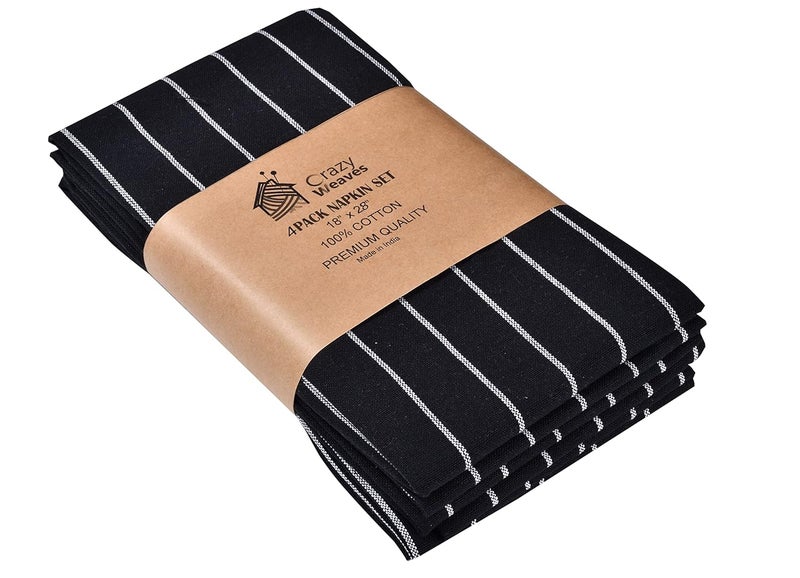 CRAZYWEAVES Crazy Weaves Cotton Hand Towel Lunch Towel Daily use Towel Face Towel Pack of 4 (18" * 24") 100% Pure Cotton - Image 1