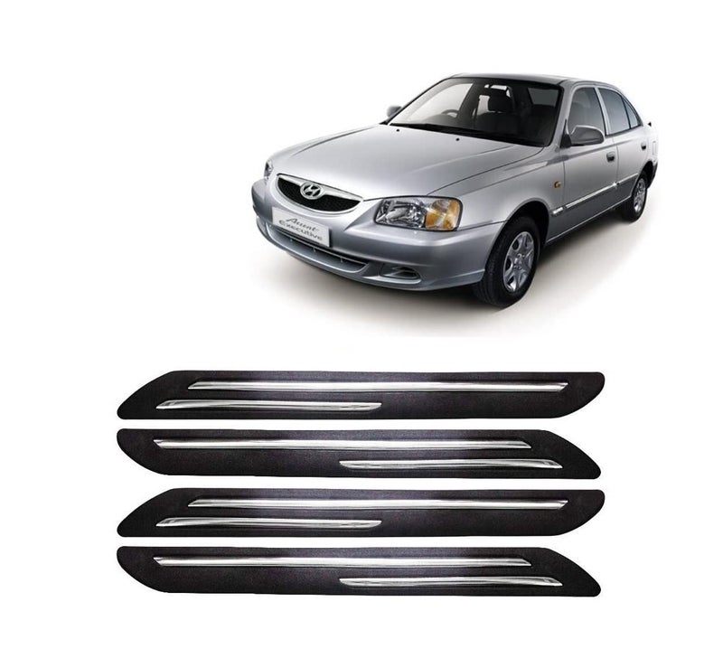 Car Bumper Guard for Hyundai Accent (1999-2016) - (Chrome Strip)
