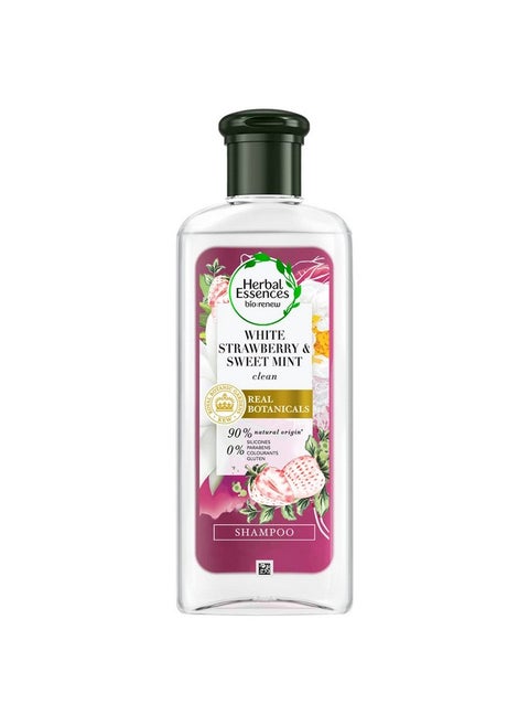 White Strawberry & Sweet Mint Shampoo- For Cleansing And Volume - No Paraben, No Colorants, 240 Ml