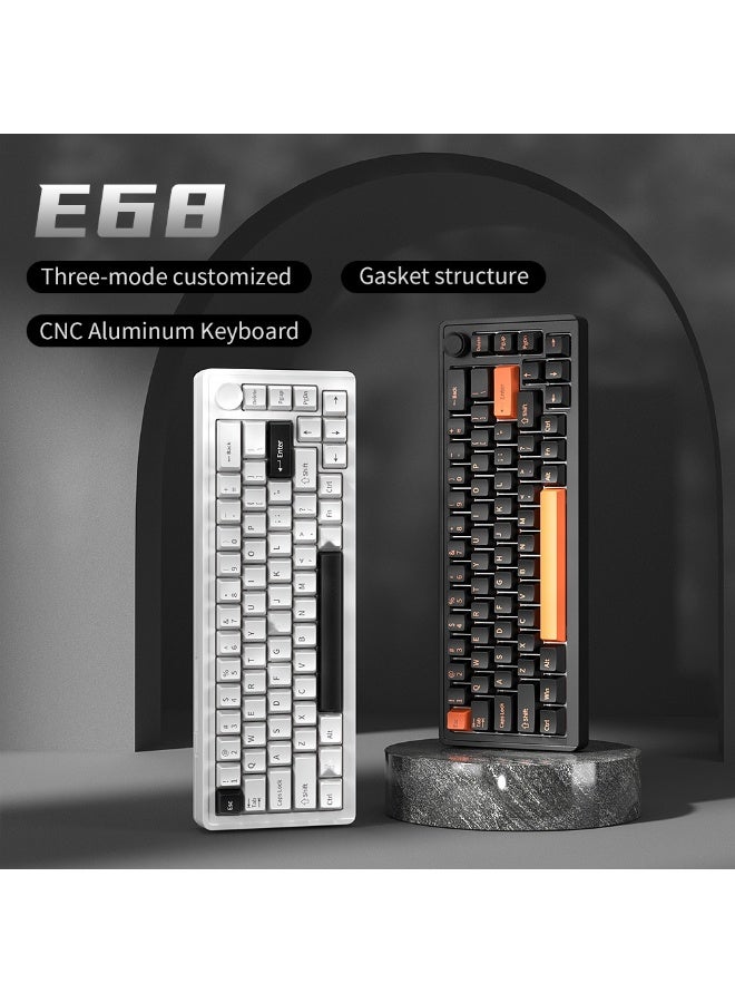 مكعب غاضب لوحة مفاتيح ميكانيكية FURYCUBE E68 بثلاثة أوضاع ووزن ثقيل من الألمنيوم - Image 2