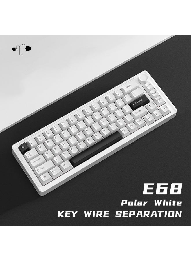 مكعب غاضب لوحة مفاتيح ميكانيكية FURYCUBE E68 بثلاثة أوضاع ووزن ثقيل من الألمنيوم - Image 1