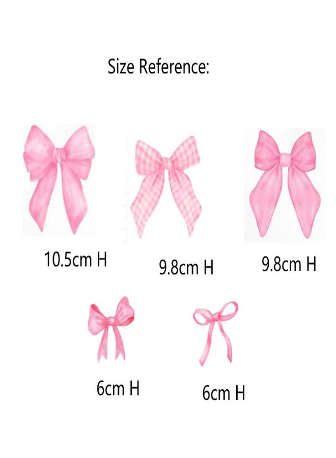Zaiphany Pink Bow Wallpaper Peel and Stick for Bedroom Boarder Locker Bathroom Decor,Light Pink Bow Wall Stickers Decals - Image 2
