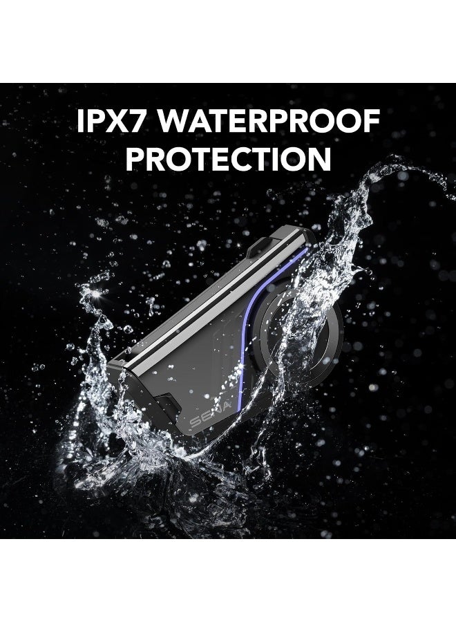 Sena 60S Motorcycle Communication Bluetooth Headset with Wave, Mesh and Bluetooth Intercom System, Harman Kardon 2nd Generation Sound Twin Pack - Image 4