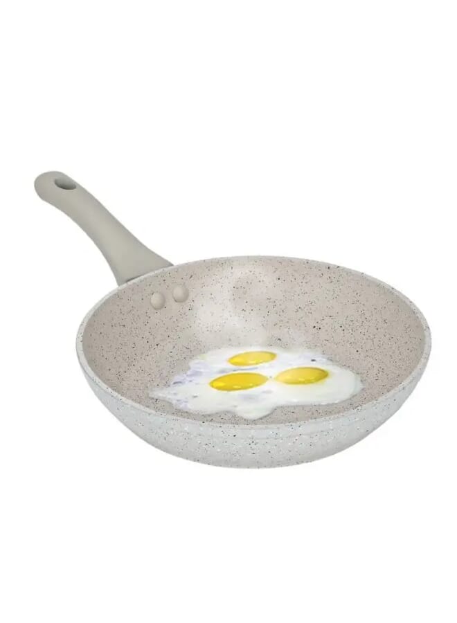 Rocky granite frying pan, 24 cm - cream - Image 1