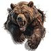 MAKTEM 3D Roaring Brown Wild Bear Peeking Car Decal Wild Forest Beast Sticker Realistic Animal Vinyl Graphic for Truck SUV Laptop Wall Decor Waterproof Outdoor Decal 1PC Bear - Image 2