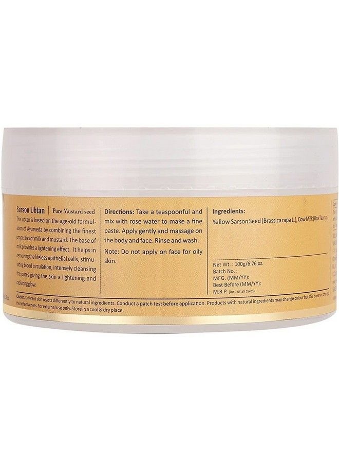 MELLOW Herbals Ayurvedic Sarson Ubtan (100Gm) With Sarson Seed & Cow Milk ; Cleanses Pores & Reduces Dark Patches ; For Smooth & Toned Skin ; Ayush Certified ; Gmo Paraben And Silicone Free - Image 3