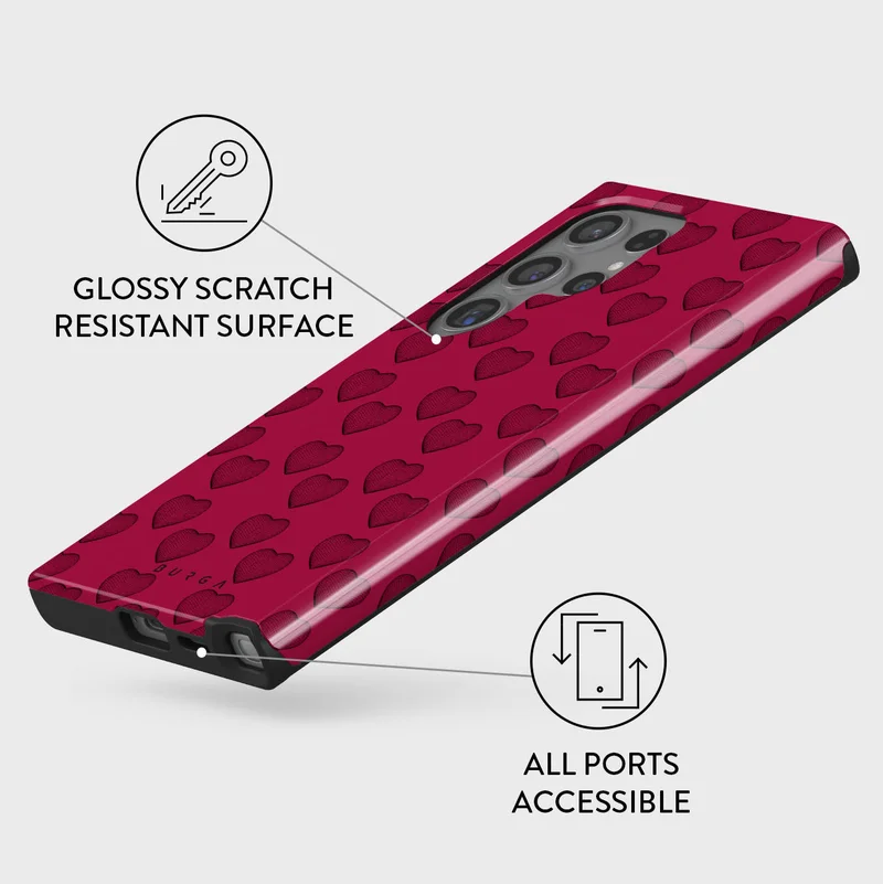 BURGA Phone Case Compatible with Samsung Galaxy S24 Ultra Mobile Phone Case Hybrid 2 Layer Hard Shell Silicone Protective Case,Single Not Sorry Scratch Resistant Shockproof Cover