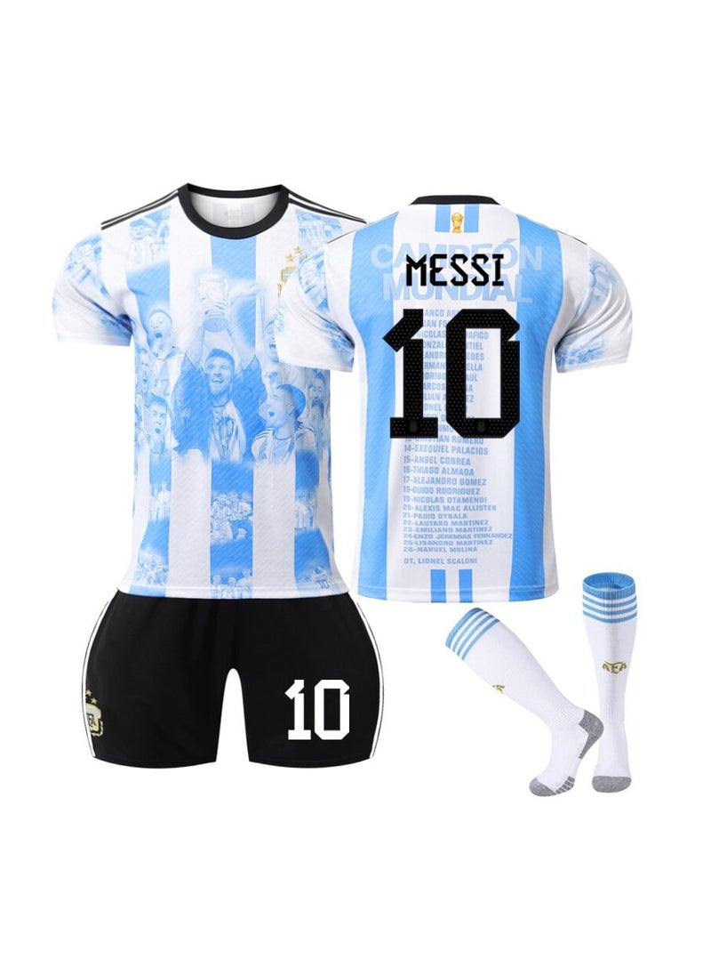 DubaiGallery Argentina Jersey for Men & Women Kid Boy Grils T-Shirt Kit Suit National Team & Clubs Short Sleeve Uniform Sports Shorts Printed  - Image 1