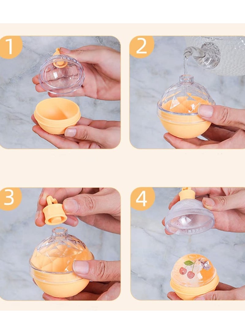 Excefore Upgraded Ice Ball Maker,6-Pack Round Ice Ball Maker Mold,2.5 Inch Whiskey Silicone Ice Mold for Whiskey and Cocktails,Perfect for Family and Friends - Image 5