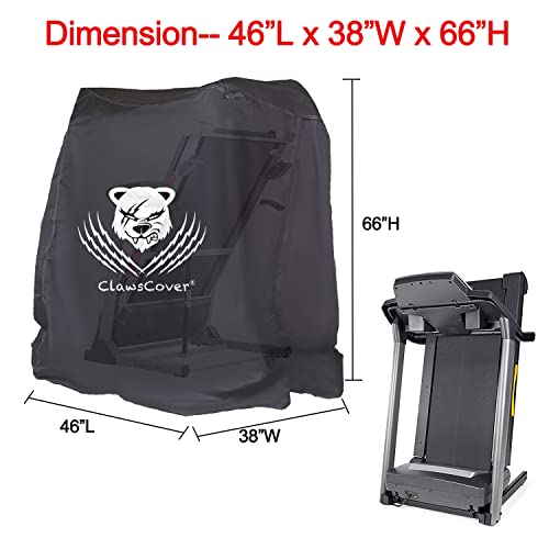 ClawsCover Folding Treadmill Cover Waterproof Dustproof Running Machine Cover Exercise Workout Equipment Protective with Windproof Drawstring and Air Vents Fits for Home Gym Indoor Outdoor - Image 2
